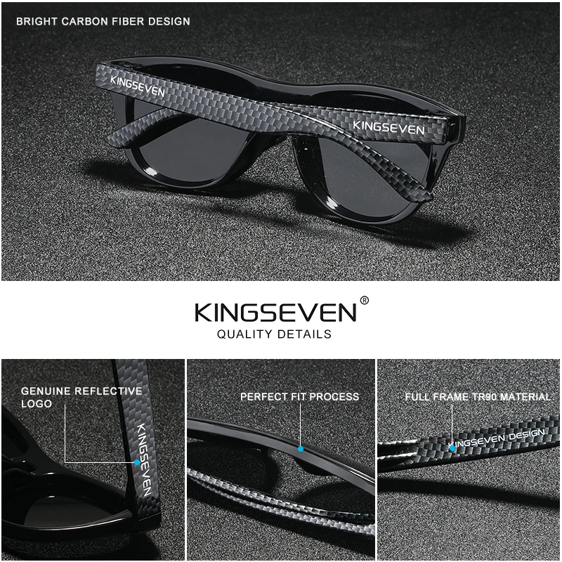 Kingseven 2024 Nieuw Merk Ontwerp Damesbril Tr90 Gepolariseerde Zonnebril Heren Retro Zonnebril Sonnenbrille Herren