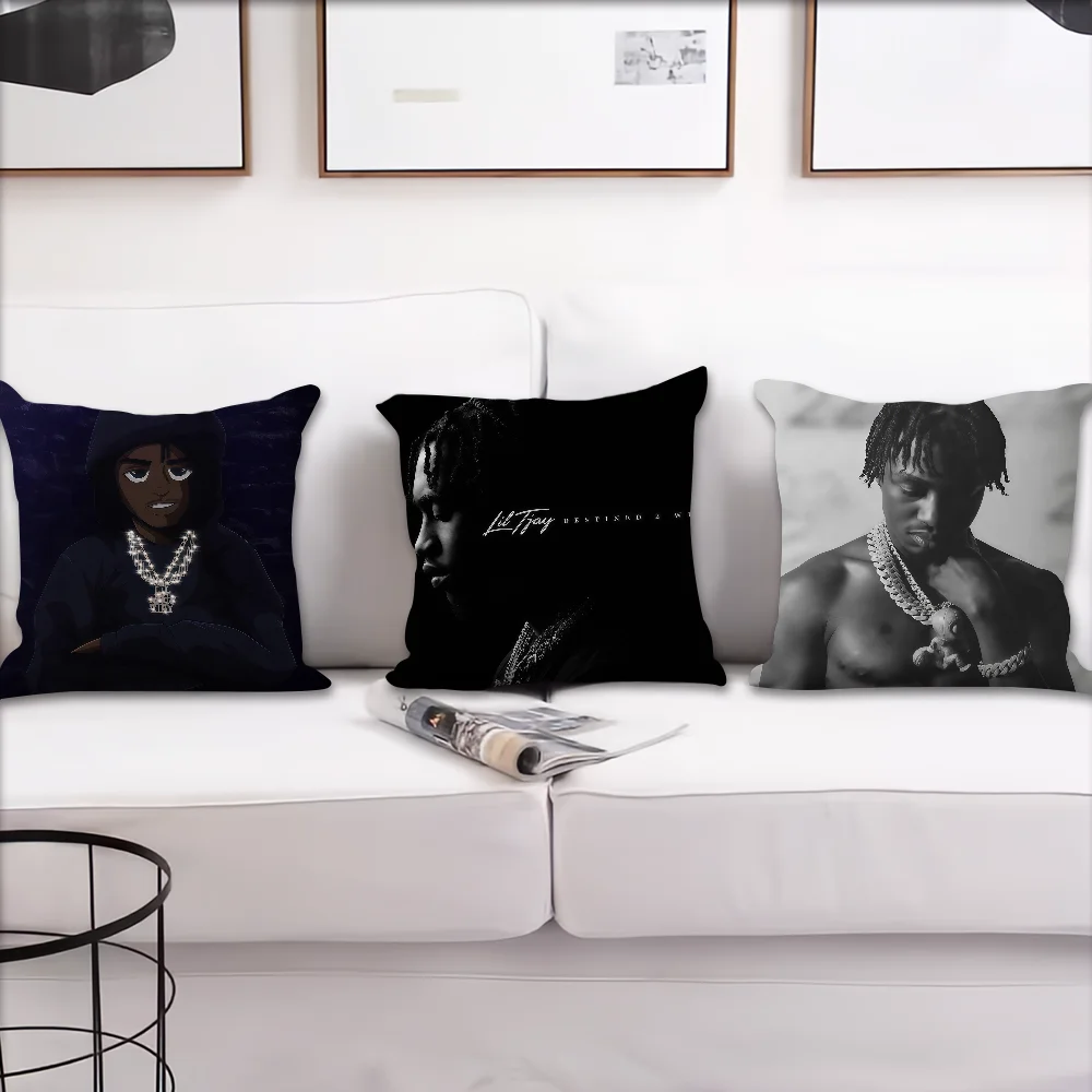 Rapper L-Lil T-Tjay Farewell Cushion Cover For Pillow Printing Sofa Decoration Home Car Room Coffee Shop Office NordicSimplicity