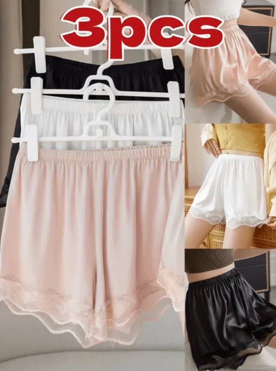 Lace Safety Shorts, Summer Lightweight Non-Slip Lace Shorts,