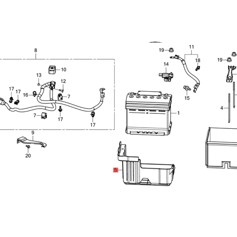 Suitable for 2019 Ho nd aL in gp ai Storage equipment cover box base bracket