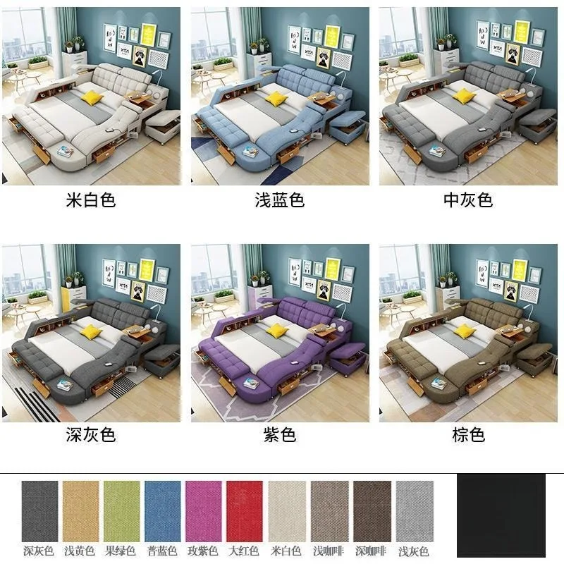 French Headboards Beds Doubles Moderns Lounges Queen Bed Frames Smart Camas De Dormitorio Bedroom Furniture Accessories