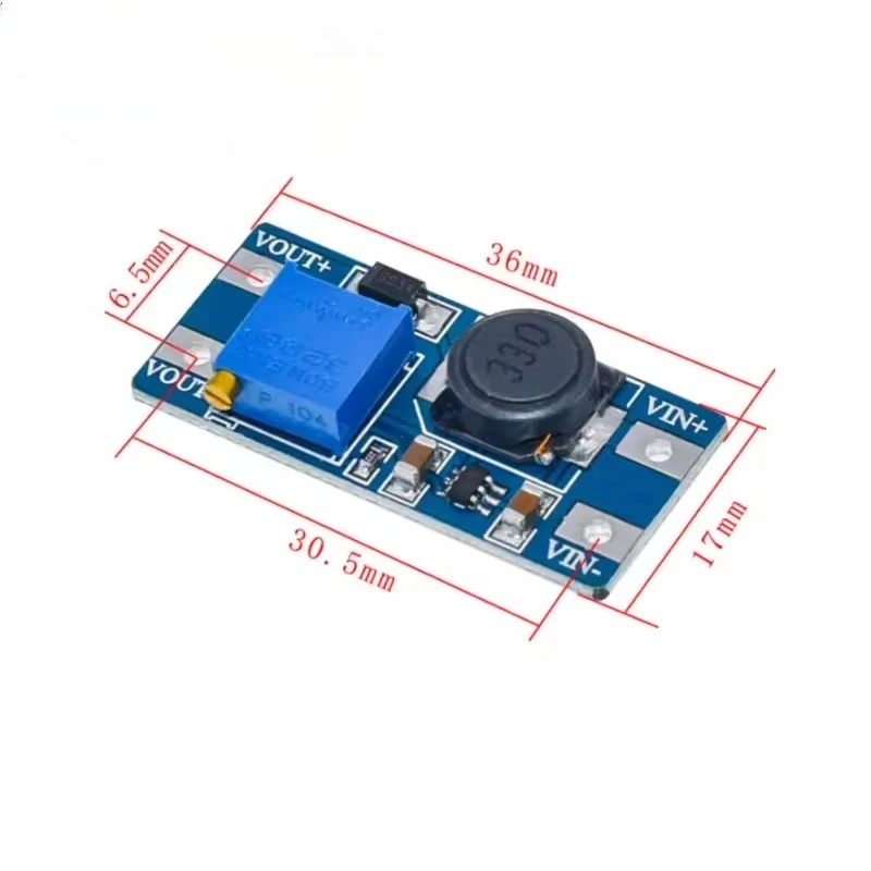 1-5PCS MT3608 Boost Module DC-DC Step Up Converter Booster Power Supply Module Board 2A Max 2V-24V To 5/9/12/28V for Arduino