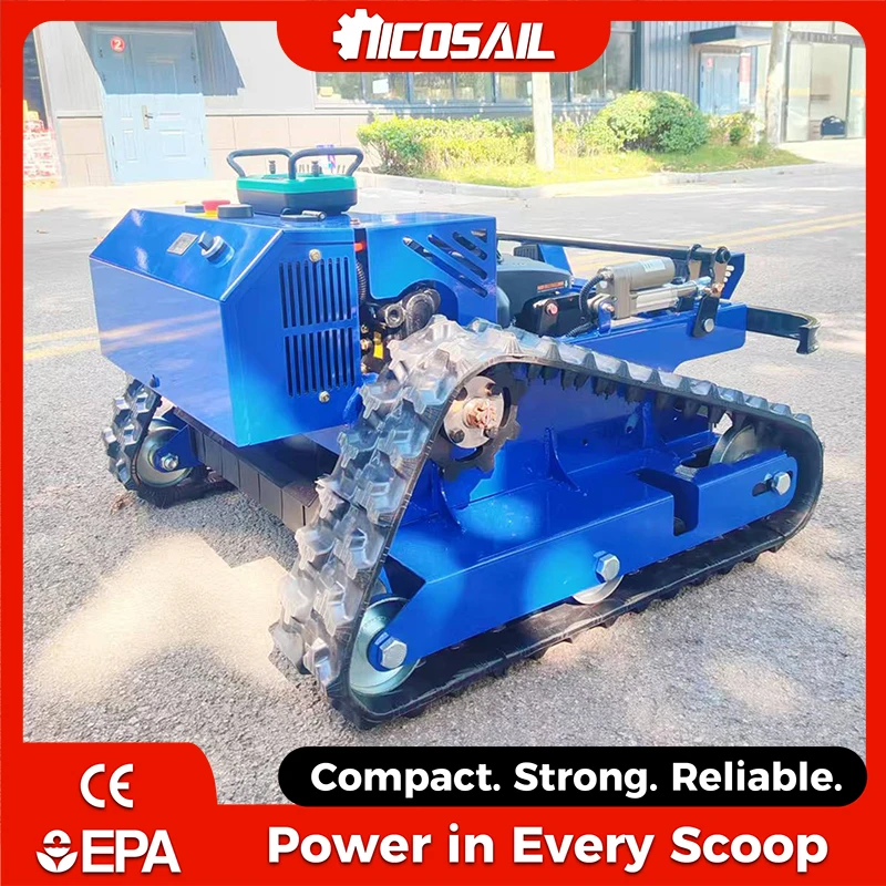 

Custom QL600 Remote Control Mower With Snow Pusher 1.2L Fuel Tank Anti-Shedding Track