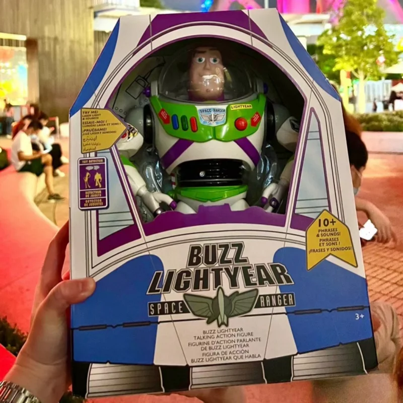 New Disney American Toy Story Buzz Lightyear Speaks With Sound And Light Catapulting Wings Can Move Dolls Deformat Figure Gifts