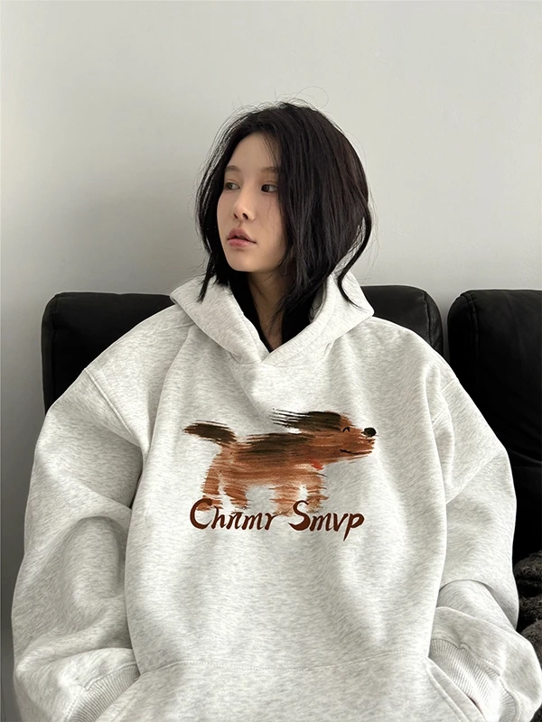 

Очень большая утепленная флисовая толстовка для женщин весом до 300 фунтов, осенне-зимняя, в американском стиле, свободного кроя, модная верхняя одежда малого размера