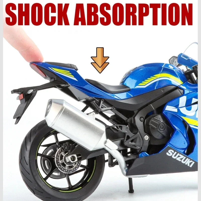 1:9 Suzuki GSX-1000R Legering Diecast Schaal Motorfietsen Model Off Road Autocycle Met Verlichting Collectie Kinderen Speelgoed Motor Cadeau