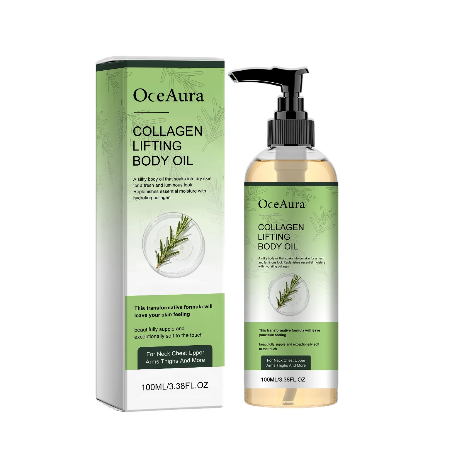 Collagen Body Oil Deep Hydration Moisturizing Firming Tightening Intensive Skin Elasticity Enhance Skin Non-Greasy Body Care Oil