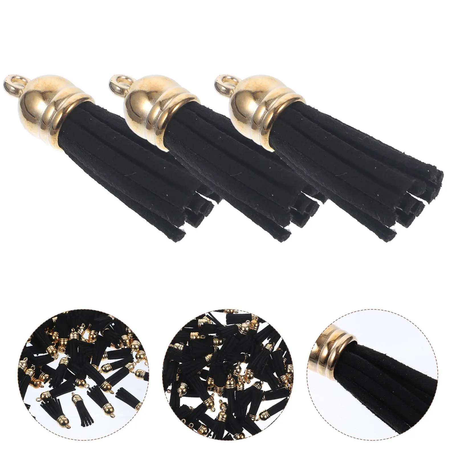 

100Pcs Tassel Pendants for DIY Crafts Keychain Earring Handbag Decor Hanging Accessories Bulk Craft Supplies
