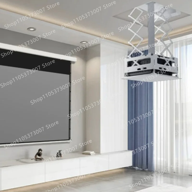 Electric projector lifting stand, intelligent ultra-thin hidden embedded telescopic hanger