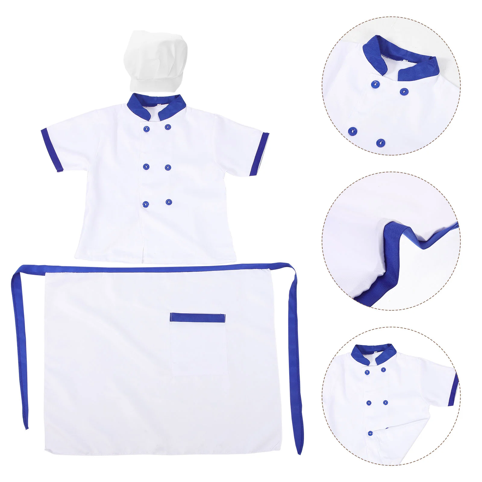 

Children's Apron Girl Hat Kids Clothing Short Sleeve Jacket Fabric and