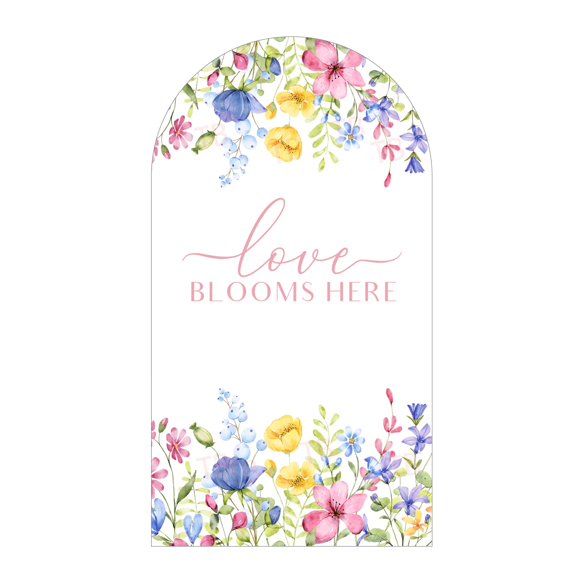 زهرة قوس خلفية غطاء نص مخصص حفل زفاف عيد ميلاد BabyShower الملونة حائط الخلفية الديكور الدعائم نسيج مرن #2