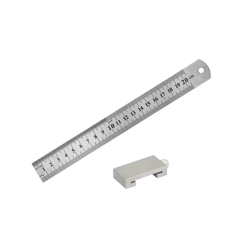 New Protable Accurate positioning Woodworking Tools Carpentry Steel Ruler Positioning Limit Block Measuring Marking Gauge