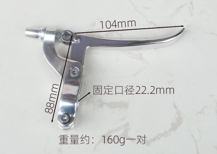 1 Paar Rennrad-Bremshebel, Retro, faltbar, Fahrradgriff, Aluminiumlegierung, passend für C-Bremse, V-Bremse, Fahrradzubehör – Detail 4