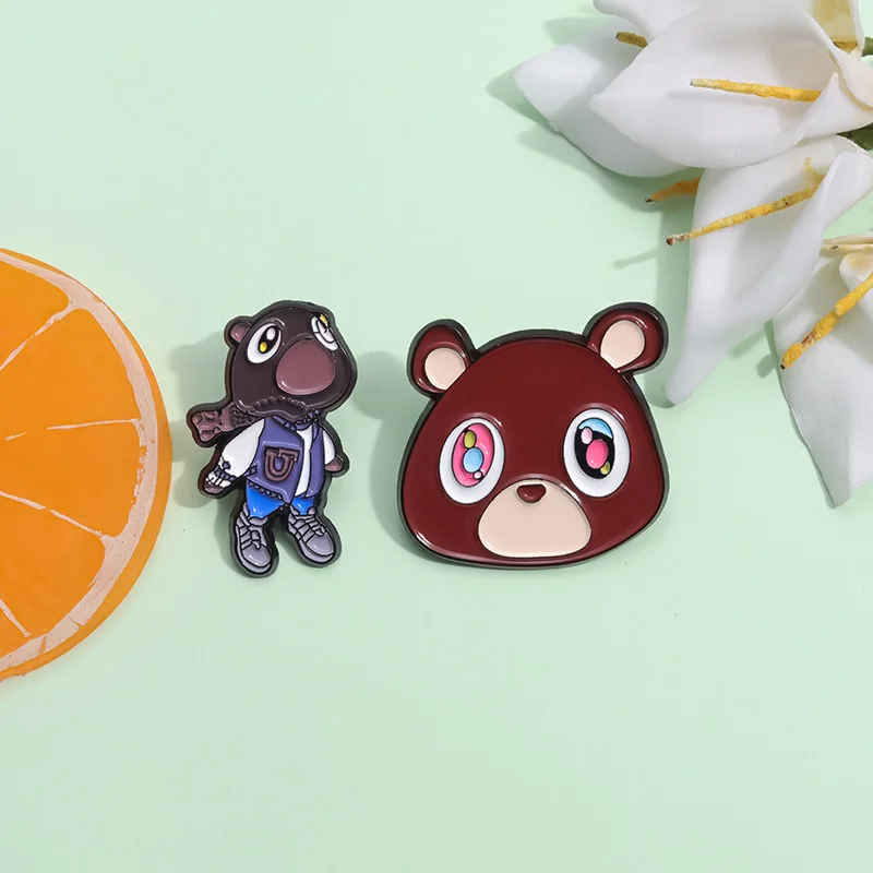Anime Cartoon lovely Little Bear Enamel Pins Funny Brooches Lapel Badges Pin for Backpack Hat Birthday Halloween Gift
