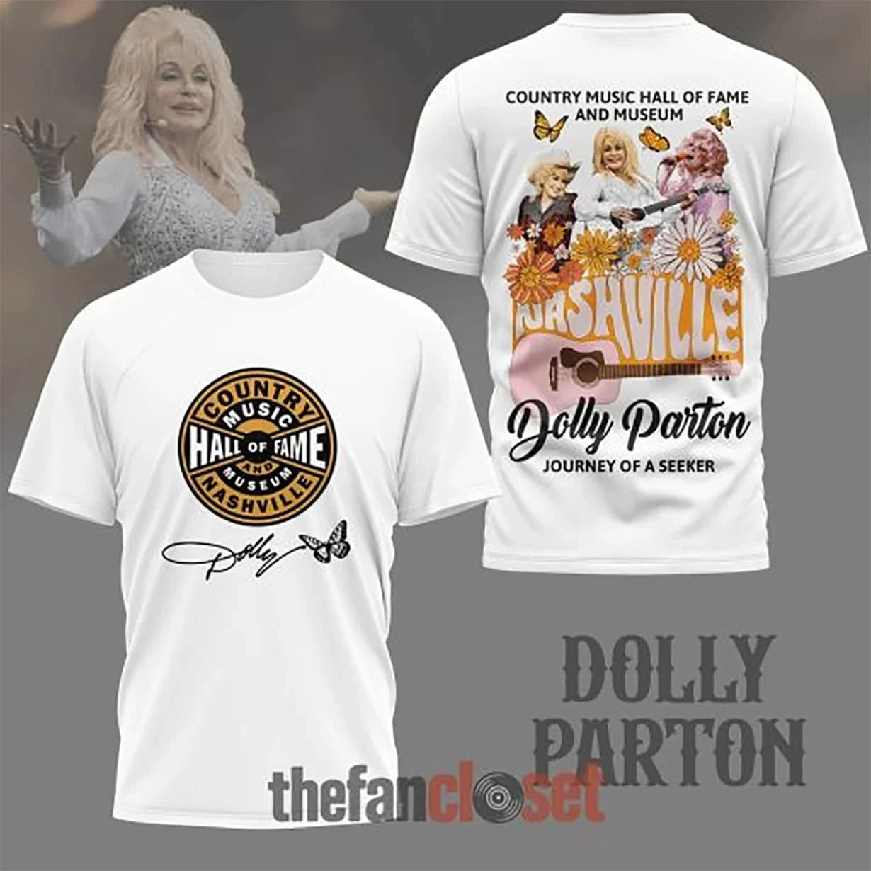 Neues Dolly Parton T-Shirt Unisex Doppelseitiges Porträt Kurzarm-Oberteil Country-Musik-Fan Lässige Streetwear T-Shirts Familien-Partnerlook – Detail 10