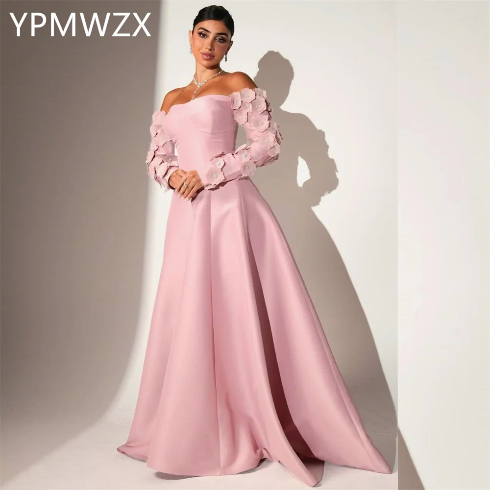 Customized Women Party Dress Occasion Prom YPMWZX Off-the-shoulder A-line Floor Length Skirts Bespoke  Dresses Gown Ev