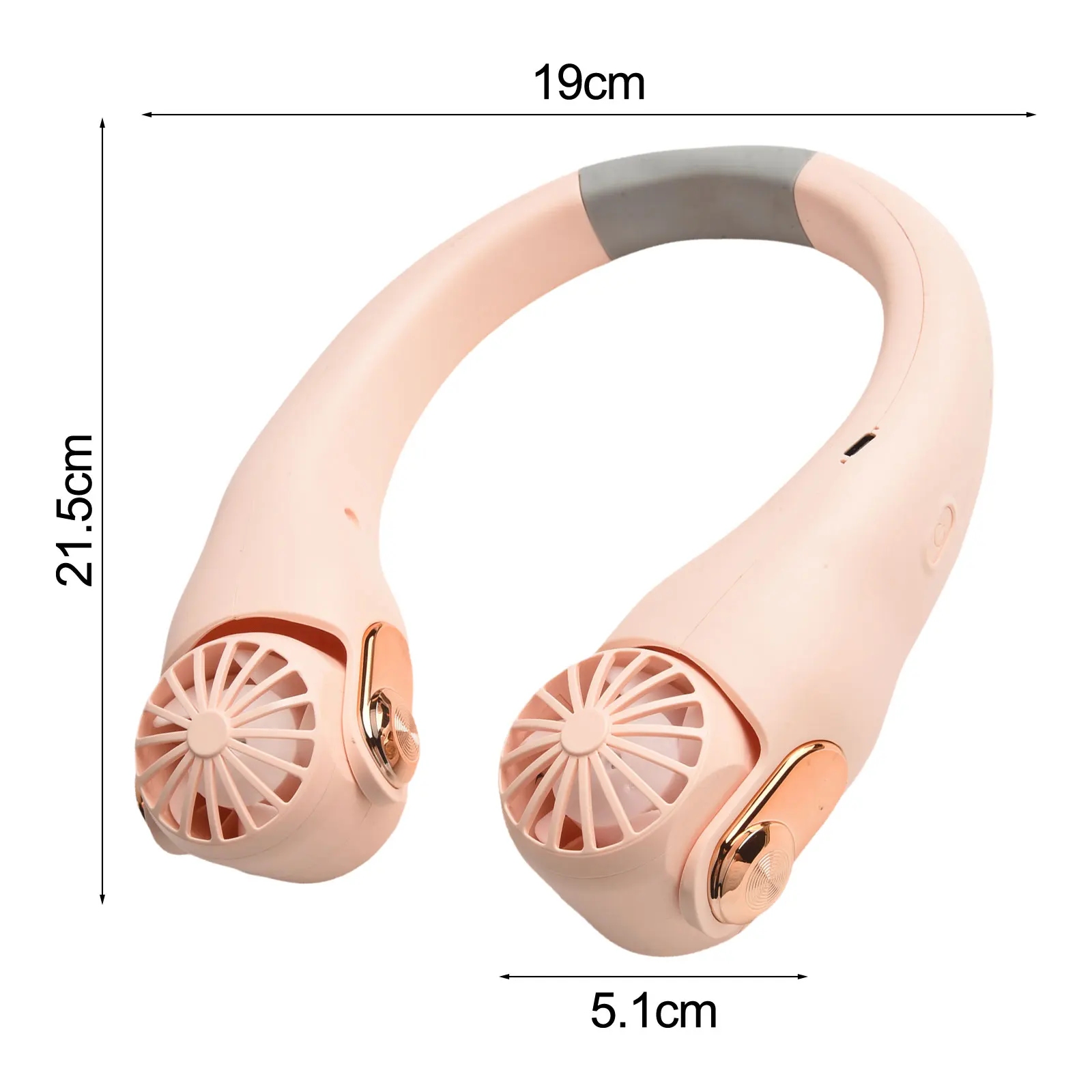 

Портативный безлопастной шейный вентилятор с USB-аккумулятором и регулируемым потоком воздуха для комфортного путешествия и наружного охлаждения