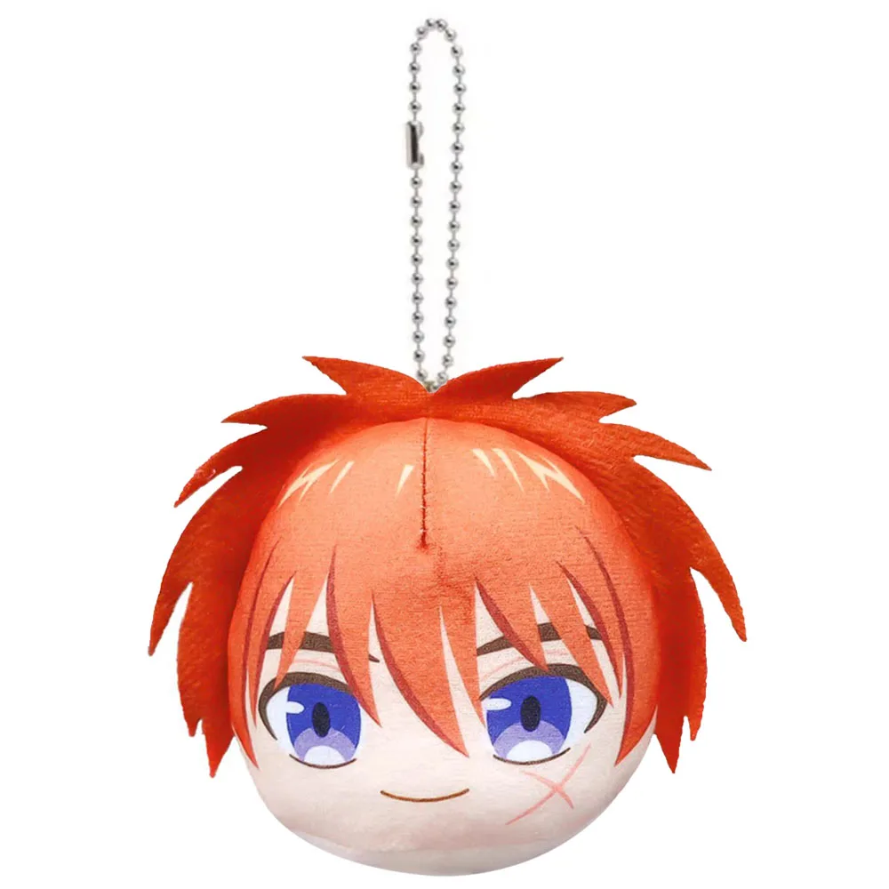 Cute Japan Anime Rurouni Kenshin Mascot Plush Keychains Keyring Women Bag Keyholder Pendant Key Chain Kids Toys Dolls Gifts 12cm