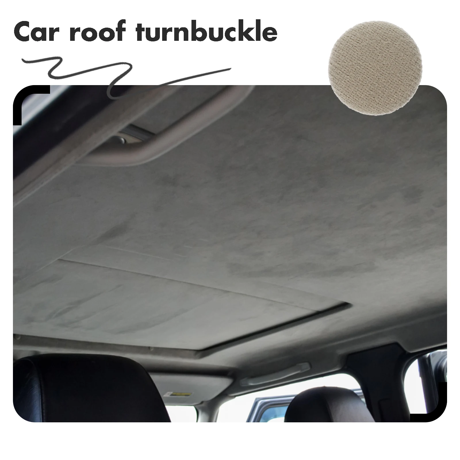 

20Pcs Headliner Repair Kit Car Ceiling Fabric Rivets Buttons Gray Cloth Roof Tool Fixing Sagging Kits Installation