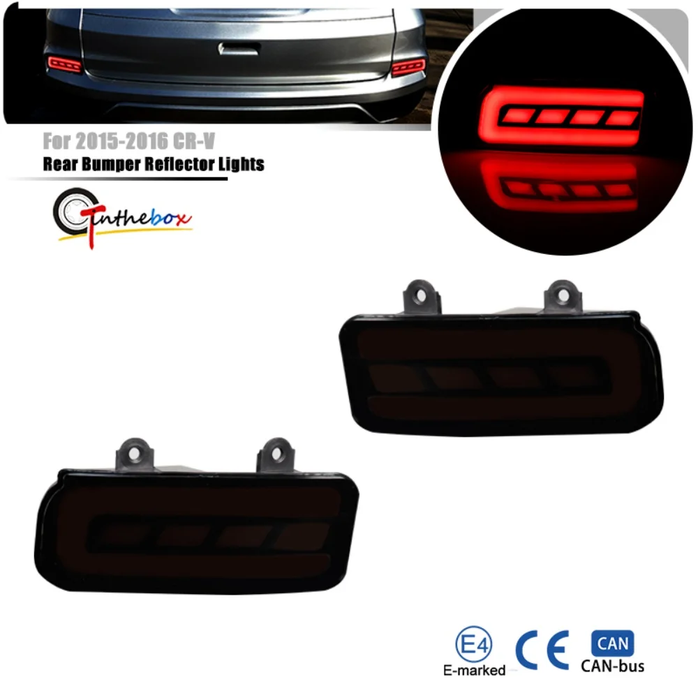

Red LED Car Rear Bumper Reflector Tail/Brake Lights Rear Fog Lights Sequential Turn Signal Lights For Honda CR-V CRV 2015 2016