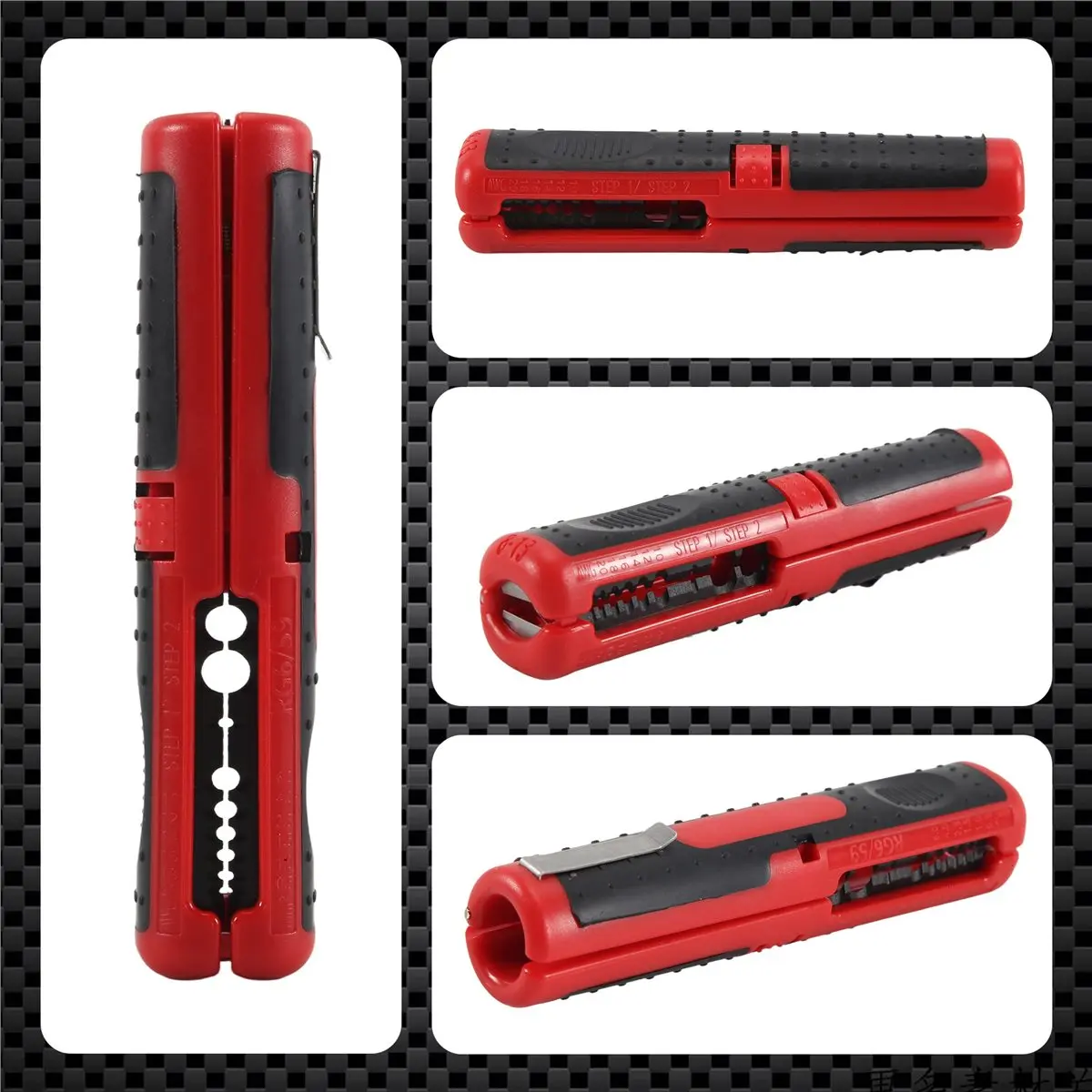 #31I 1PCS Wire Stripper Multi-function Portable Stripper,10-20AWG,Red,Pen stripper,(Plastic+Metal)