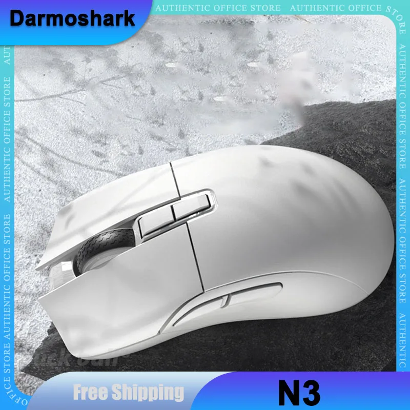 

Беспроводная игровая оптическая мышь Darmoshark N3, 2,4 ГГц, легкая игровая компьютерная мышь PAM3395, 26000DPI, 7 кнопок для ноутбука/Mac/Win