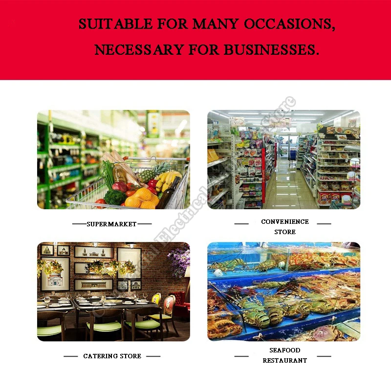 Four-Door Commercial Refrigerator With Dual-Temperature Zones Vertical Design For Kitchen Use Four-Door Freezer