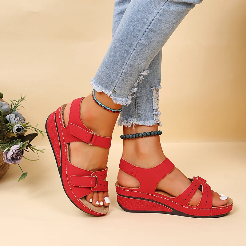 2024 Summer Wedge Sandals for Women New Fashion Non Slip Beach Shoes Woman Lightweight Casual Platform Sandalias Mujer Plus Size