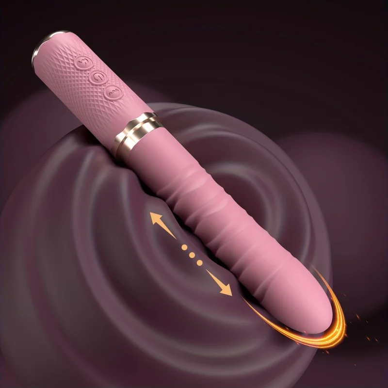 1Pink dual-motor realistic push-pull vibrating egg with heating functionSex Toy Vibrator Clitoral Stimulator