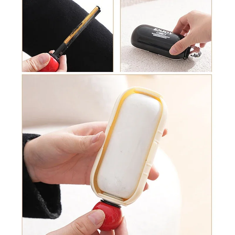 2 IN 1 Reusable Sticky Pet Hair Removerl Washable Lint Remover Clothes Dust Tools Cleaning Hair Plush Sticky Roller Ball Travel