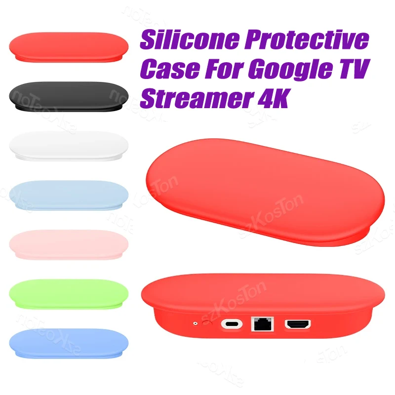 Silicone Protective Case For Google TV Streamer 4K With Washable Dustproof Protection Cover Anti Drop Protection Cover Shell