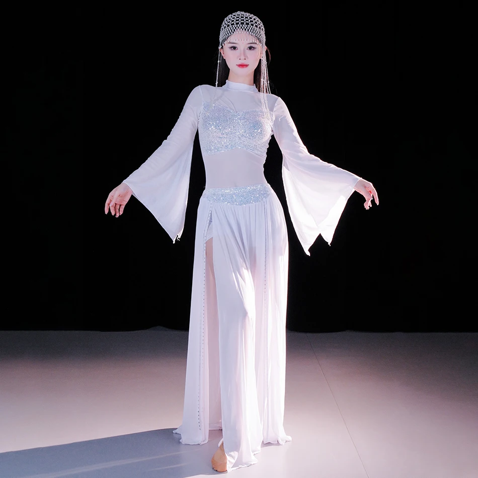 أزياء الرقص الشرقي أزياء تناسب غطاء شبكي للبطن للنساء البالغات ملابس أداء المسرح زي ممارسة الملابس