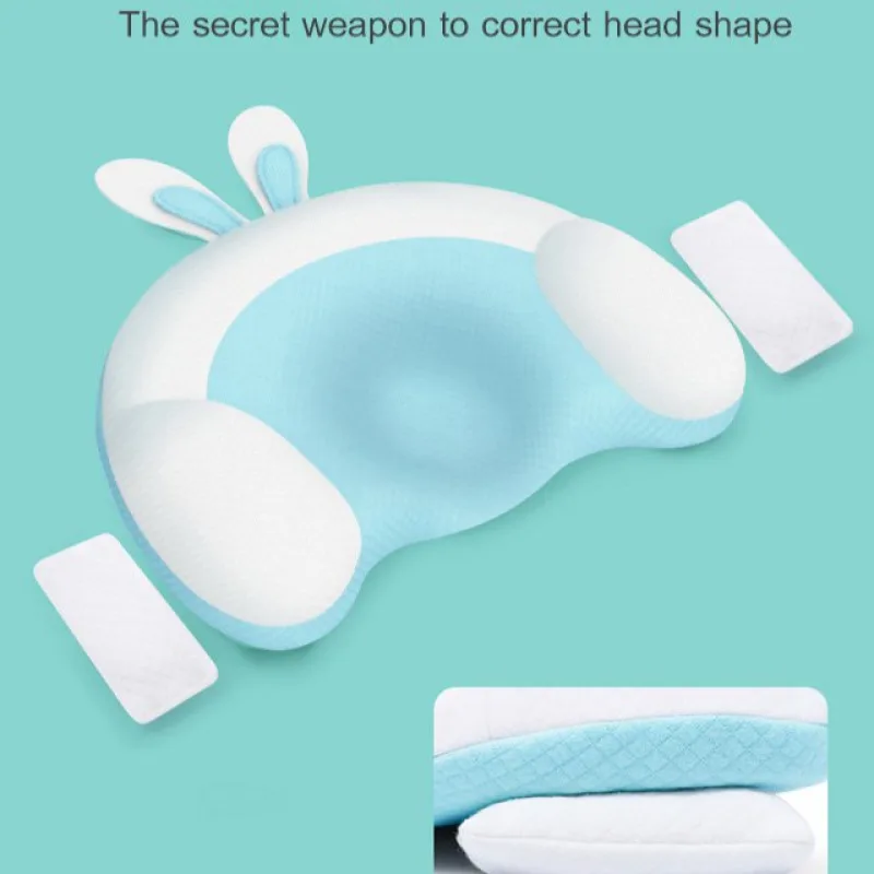 Baby shaped pillow anti deviation pillow winter breathable newborn head shape correction baby corrected deviation head