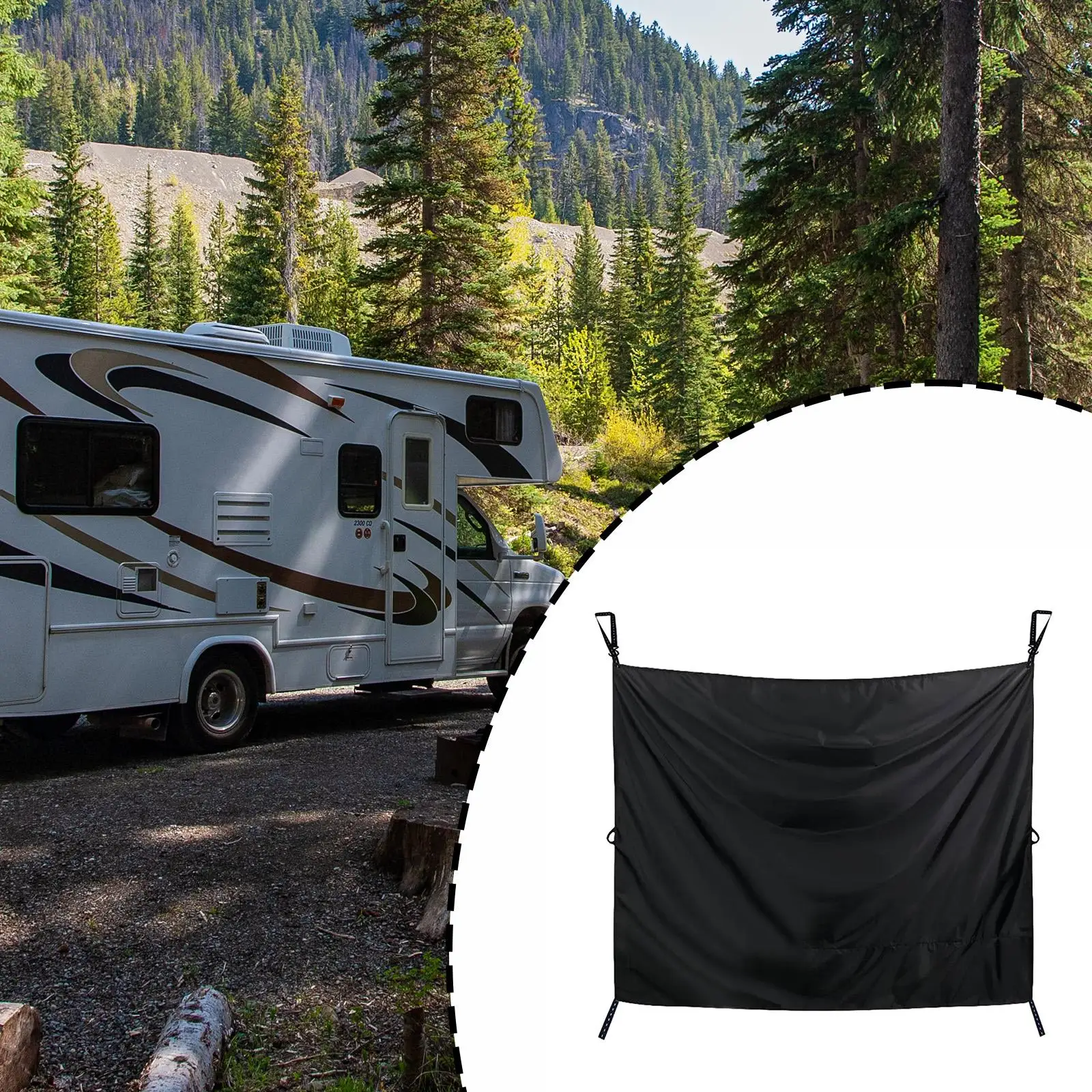 Vehicle Sun Protection Curtain Oxford Cloth Blackout Rear Door Divider Privacy Shade for Car Camping Nap Travel
