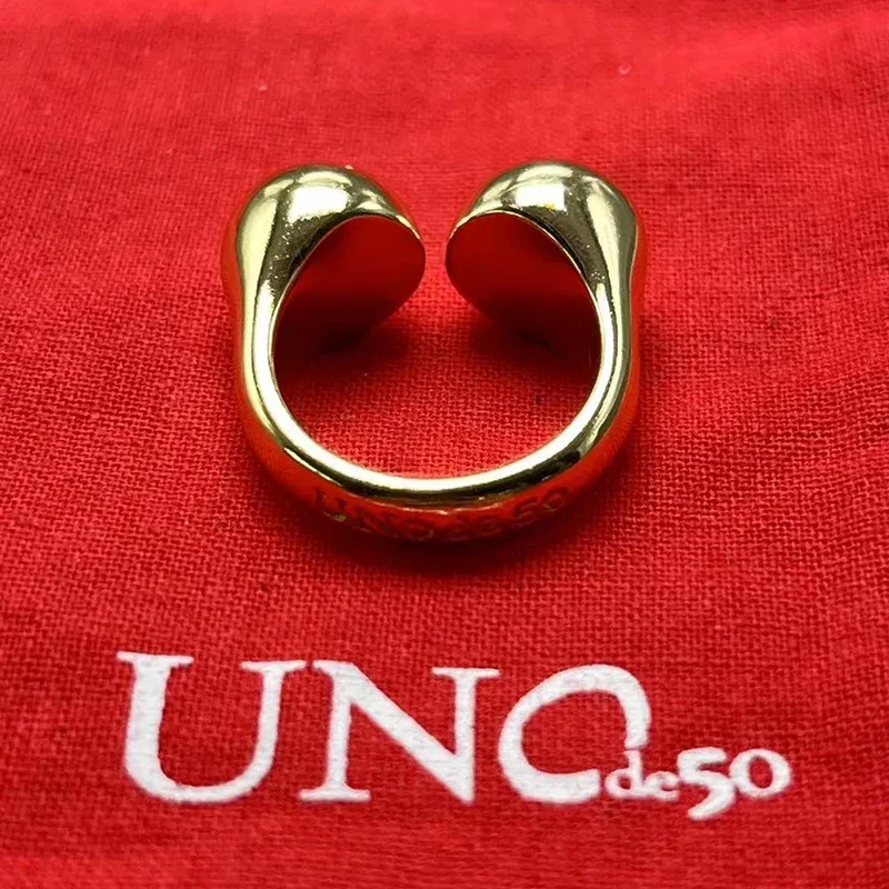 2023 UNode50 Hot Selling Spanish High Quality Simple Design Women's Ring Romantic Holiday Jewelry Gift Bag with Bag