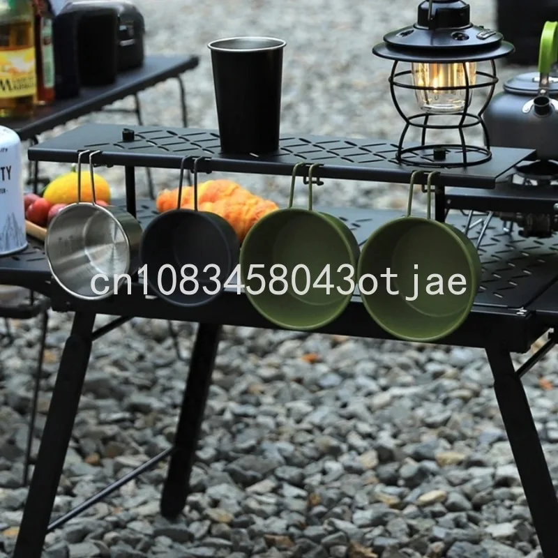 Table Brazier Aluminum Alloy Portable  Table For Camping Picnic Beach BBQ Dropship Camping Table With Mesh Desktop IGT