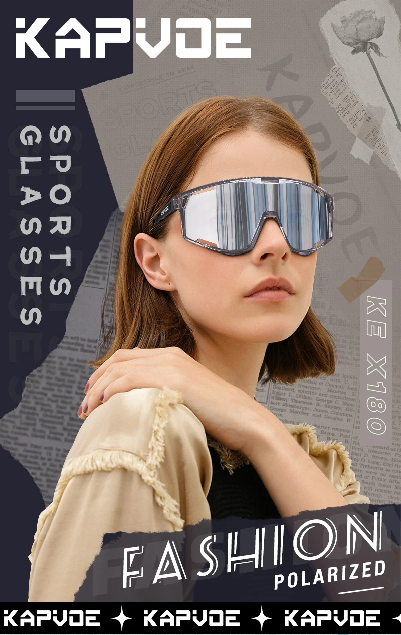KAPVOE Farbe Polarisierte Radfahren Gläser Männer MTB Brille Frauen Rennrad Brillen UV400 Fahrrad Sonnenbrille Outdoor Sport Gläser – Detail 1