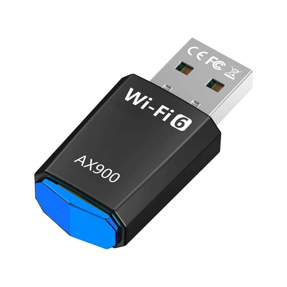 AX900 WiFi6 Smart Network Card 900Mbps Driver-Free Wireless Network Card 2.4G&5GHz WiFi Adaptador for Laptop Windows 7 10 11