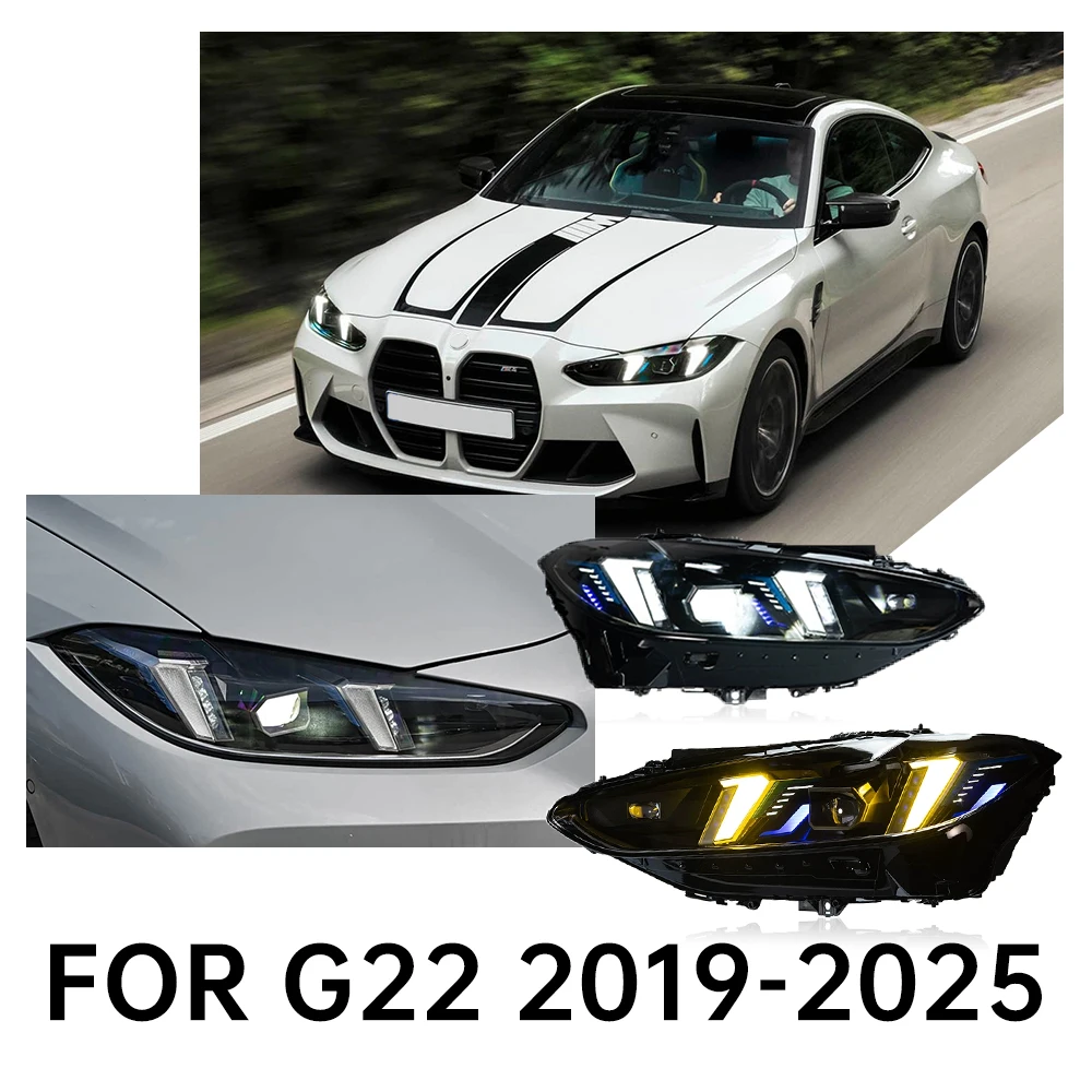 

Head Light for BMW G82 G23 4 series G22 Headlights 2019-2025 4 Series Headlight LED Laser Head Lamp LED DRL Signal