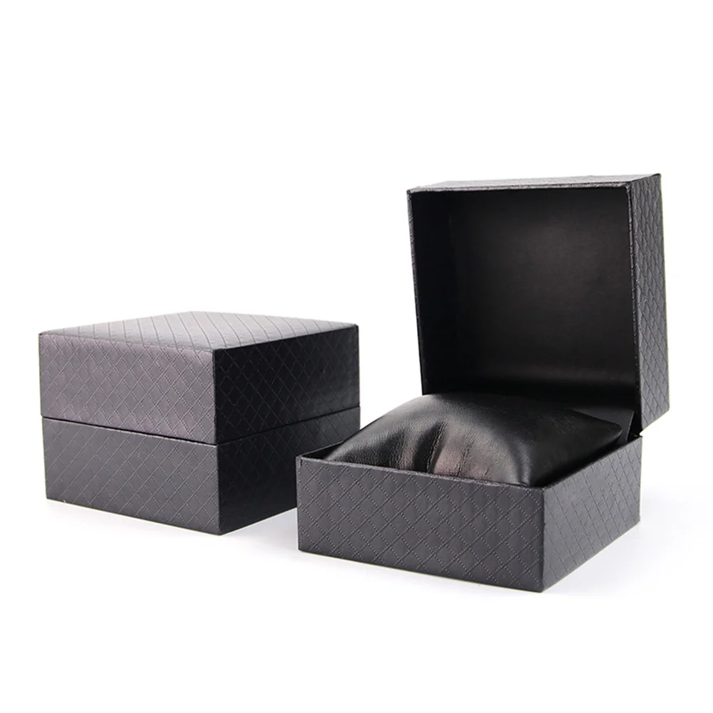 

2Pcs Luxury Watch Storage Box Detachable Pillow Protection Elegant Design for Personal Business Use Jewelry Holder