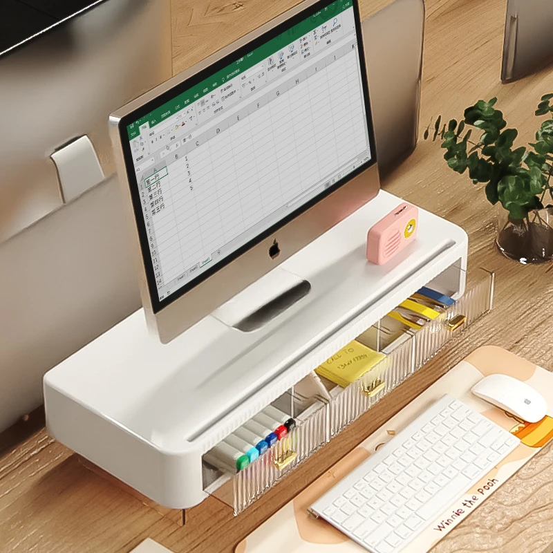 Monitor Stand For Desk With Drawer - Cartoka