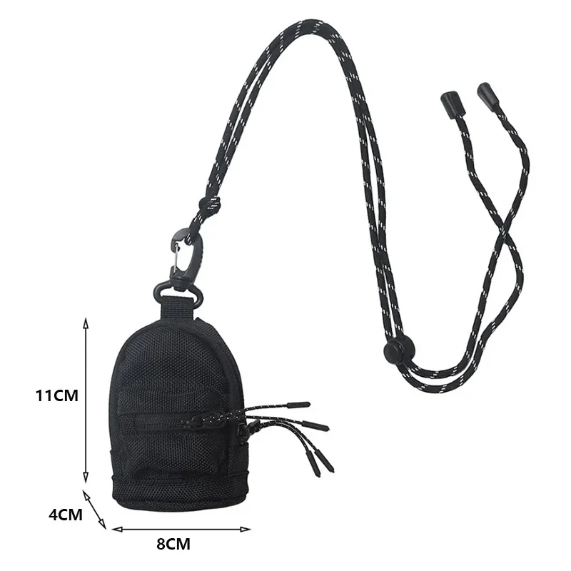 New Men's Backpack Hanging Bag Portable Coin Purse Key Earphone Storage Pocket Bag Card Holder Wallet Pouch Casual Mini Bag