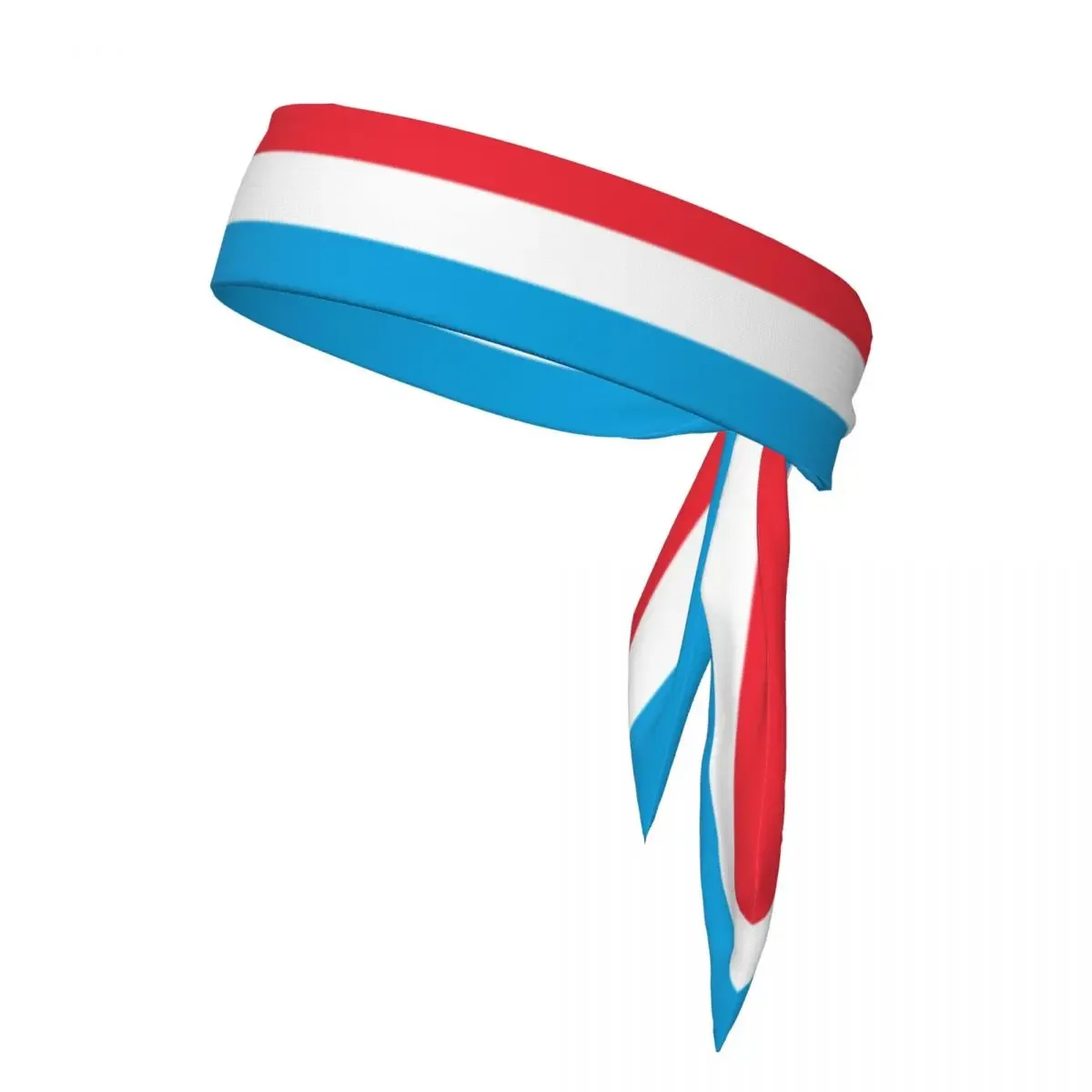 Luxembourg Flag Head Tie Sports Headband Athlete Sweatbands Head Wrap For Working Out Running Yoga