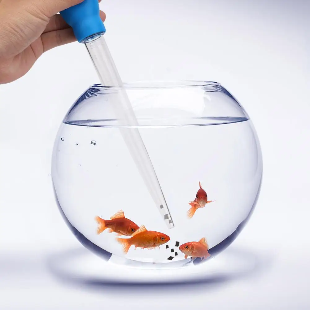 Aquarium Pipette Fish Tank Siphon Aquarium ทำความสะอาดเครื่องมือคู่มือท่อดูดปั๊ม Aquarium Siphon ทำความสะอาดเครื่องมือ28ซม.