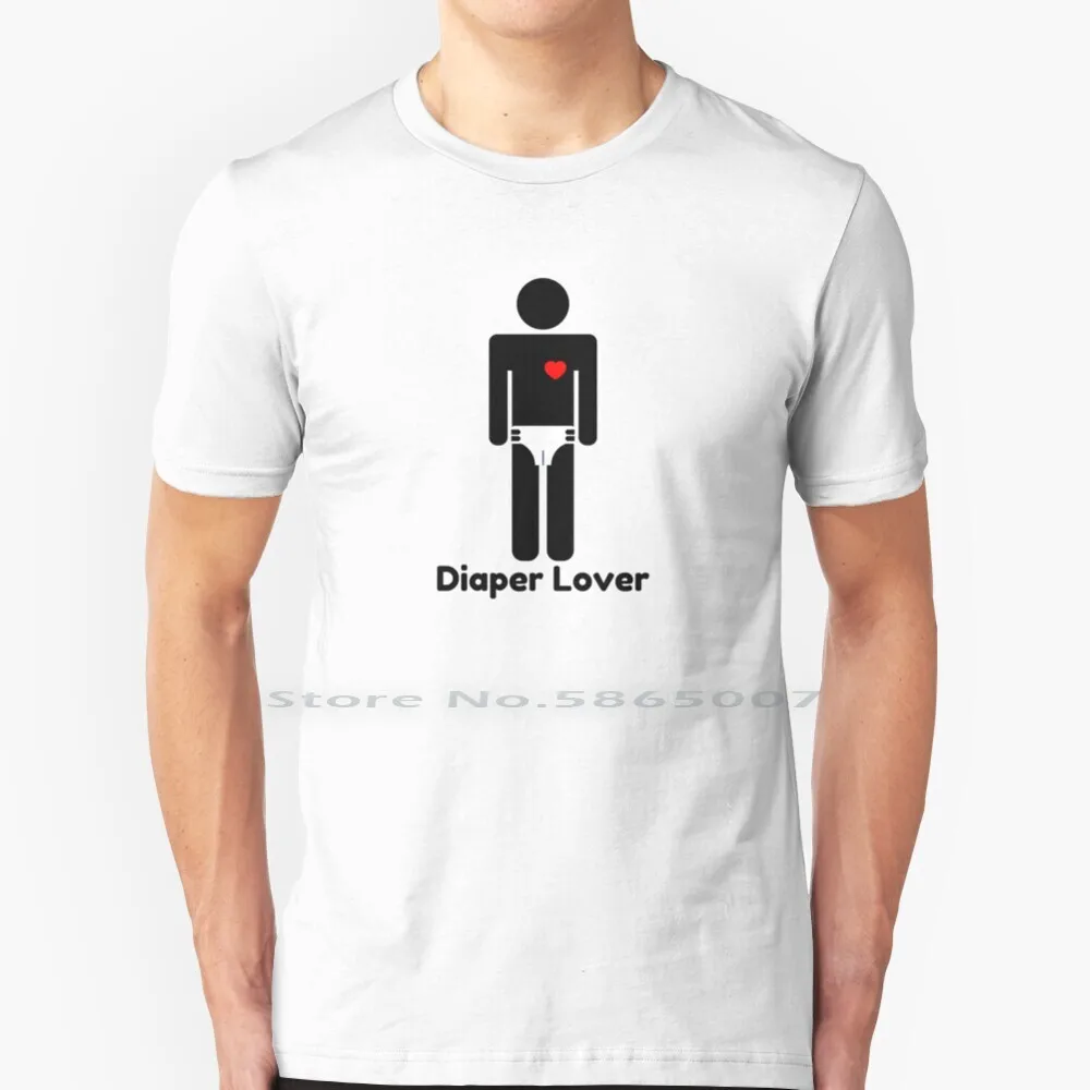 Diaperman T Shirt 100% Cotton Diaper Lover Abdl Diapers Kinky Fetish Stick Man Big Size 6xl Tee Gift Fashion