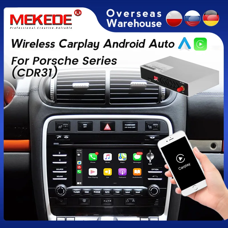 NEW Android Wireless Carplay Auto box 4 Pors-che/Pana-mera/Caye-nne/Ma-can/Cay-man/Box-ster 718 PCM 3.1/4.0 Android Auto Wifi BT