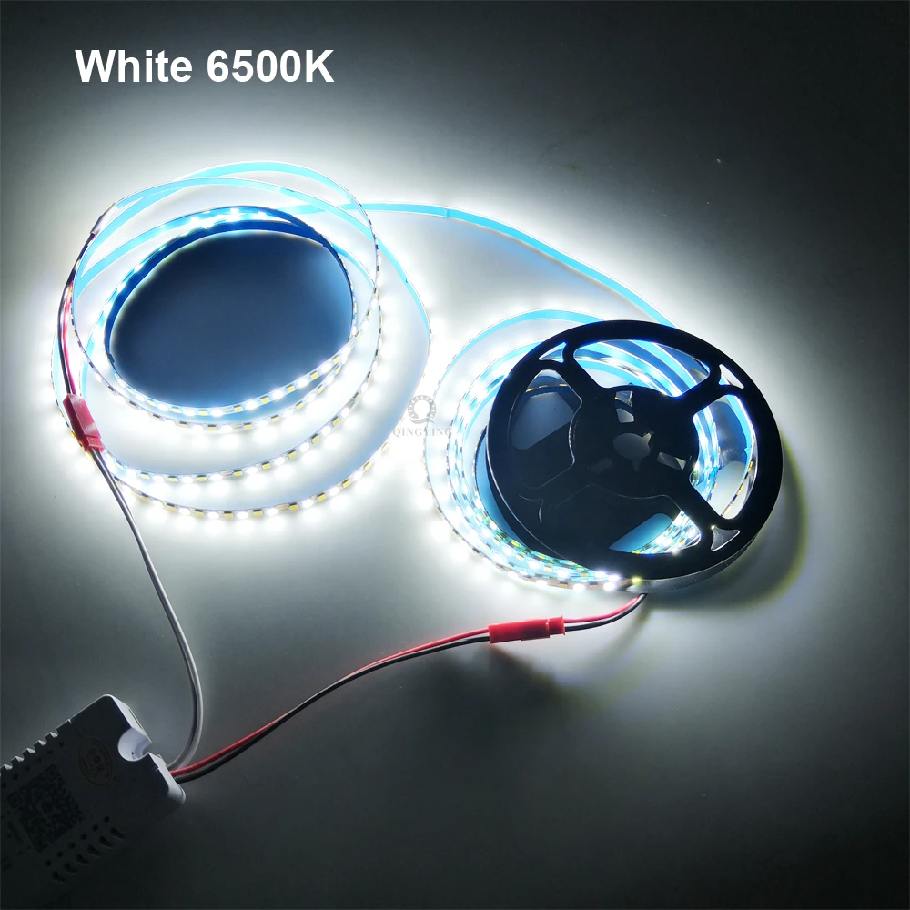 LED Strip SMD2835 200D/M 2Pin 3Pin 300mA Constant Current Fexible Light 3000K+6500K (51-60W)x2Colors For Indoor Chandelier Lamps