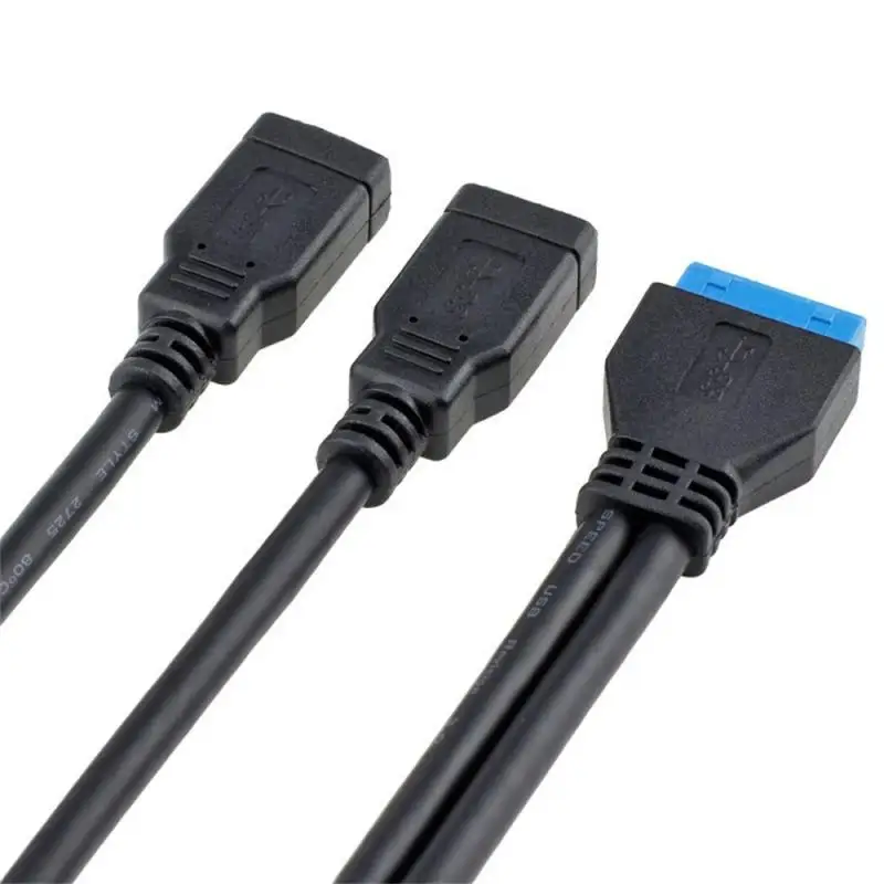 Conector da placa-mãe interna Cabo adaptador para PC, Hardware Cabos e Adaptadores, USB 3.0, A Fêmea para 20Pin, PC Computador