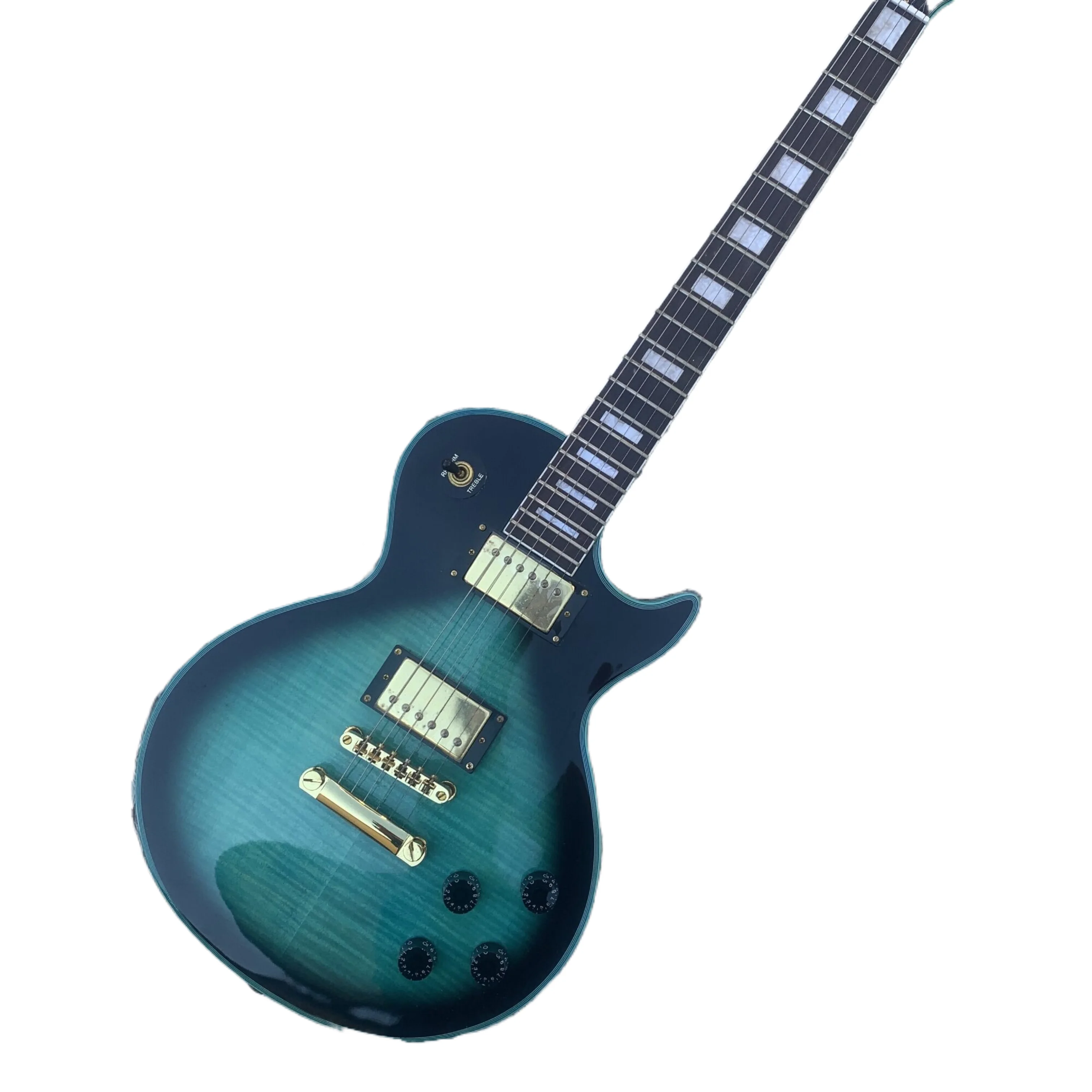 

In stock Hot Sale LP Electric Guitars blueburst color gold hardwares lp guitar