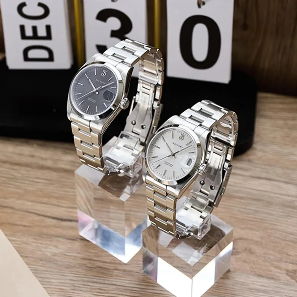 

Baltany Luxury 36mm NH35 Automatic Dress Watch Men Sunray Dial Bracelet Sports Wath Sapphire Crystal 10ATM Perpetual Date Watch